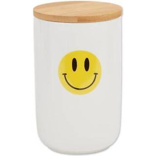 Knoglet tør keramisk kæledyrssamling beholder 4x6.5 smiley ansigt