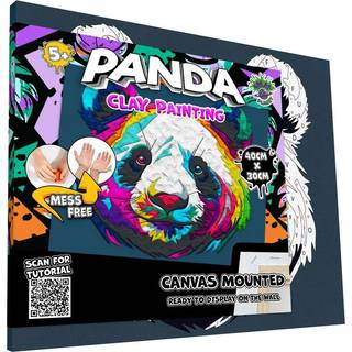 SPLAT PLANET Lermaleri på lærred 30x40cm - Panda (777682)