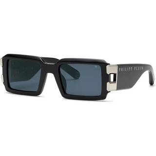 Philipp Plein Mand SPP129M PLEIN EAGLE 700 Solbriller Acetat Sort Røg Firkantet Normal