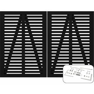 PLUS Harmoni dobbeltlåge inkl. beslag, sort/nåletræ - 200 x 140 cm