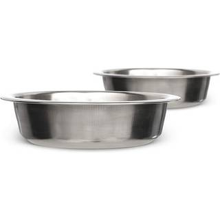 Neater Pet Brands Rustfrit st?l Hund og Cat Bowls (2 Pack) Neater Feeder Cat Deluxe Extra Replacement Bowl (Metal Food and Water Dish) (1,5 kop l