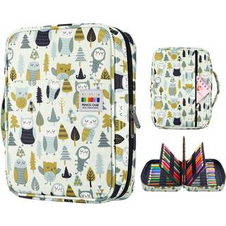 Yousshares Farvet blyantkasse 220 Slots Pen Case Arrang?r med Handy Wrap & Zipper Multilayer Holder til Prismacolor Farvede blyanter & gelpen (s?
