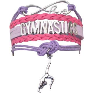 Sportybella gymnastikarmb?nd til piger- justerbar charme armb?nd m/ uendelighed symbol og s?lv gymnastik charme. Gymnastik Venskabsarmb?nd gaver