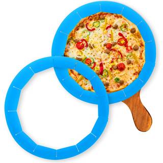 Quwolace justerbar silikone pie skorpe skjold t?rte BPA-fri pie skorpe beskytter cover k?kkenv?rkt?j til bagepie pizza fit 8-10,7 tommer t?rter-o