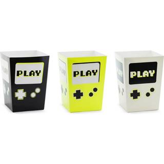 6 stk. Farverige Popcornbokse til Fest – Robust Papir, 7x7x12 cm