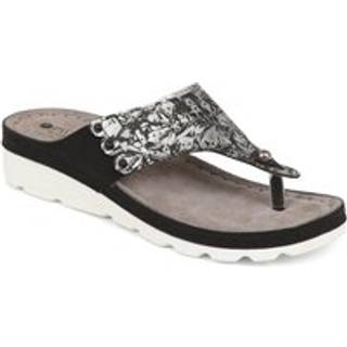 Pavers Pavers Black Pavers Leather T Bar Black Sandals