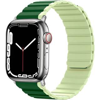 Lippa Apple Watch magnetisk silikonerem 38/40/41, Grøn/Lysegrøn