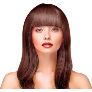 Deluxe Brun Lang Glat Paryk – Forvandl dit look til festens midtpunkt