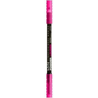 NYX Professional Makeup Powder Louder Øjenbrynsblyant med børste Skygge Black 1 stk. - 1 stk.
