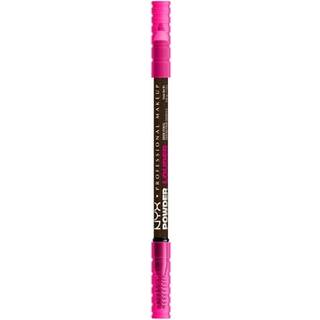 NYX Professional Makeup Powder Louder Øjenbrynsblyant med børste Skygge Deep Brown 1 stk. - 1 stk.