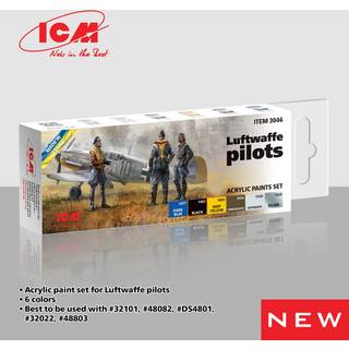 Acrylic paint set for Luftwaffe pilots 6 x 12 ml