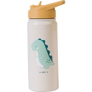 Saro Baby Thermos Bottle with Straw termoflaske med sugerør Sand 500 ml - 500 ml