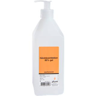 Plum hånddesinfektion 85% gel 600 ml pumpeflaske