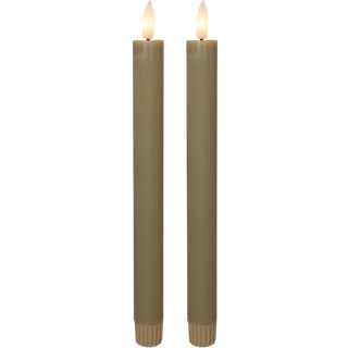 Cozzy kronelys, 3D flamme, 22,2 cm, sand, 2 stk (bruges med fjernbetjening)
