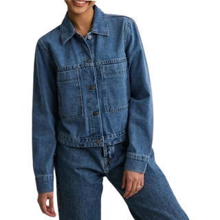 Mica Pocket Denimjakke, Medium Blue Denim, XS