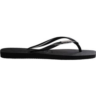 Havaianas Square Logo Metallic Flip Flops - Black/Silver - Havaianas - Sort 39/40