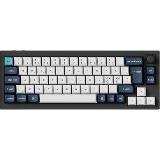 Keychron Q2 MAX - Knob Wireless Tri-Mode QMK/VIA - Gateron Jupiter Red - Gaming Tastatur - Uden Numpad - Nordisk - Sort