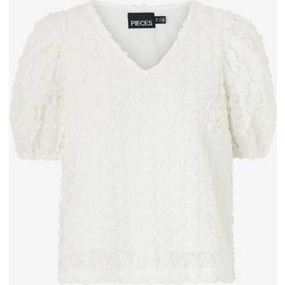 Pieces - Hvid - Pcnolia Ss Top D2D - X-Small