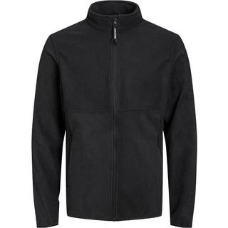 JACK & JONES Fleecejakke til Herre med lynlås, sort