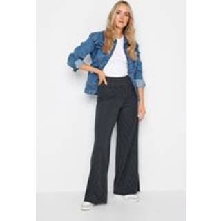 Lts Tall Navy Blue Pinstripe Wide Leg Trousers Long > 24 Lts | Tall Women's Wide Leg Trousers - Long 24