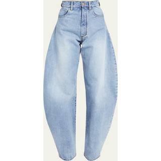 Alaïa High-rise barrel-leg jeans - blue - XXS