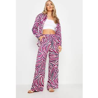 Lts Tall Purple Zebra Print Wide Leg Trousers Ex Long > 22 Lts | Tall Women's Wide Leg Trousers - Ex Long 22