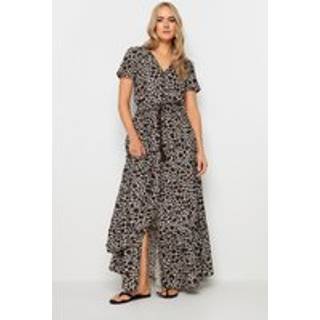Lts Tall Natural Brown Animal Maxi Dress 20 Lts | Tall Women's Maxi Dresses