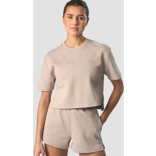 Revive Heavy Cropped T-Shirt Wmn, Light Greige