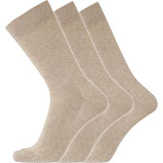Dovre 3-pak Cotton No-Elastic Socks - Beige - Str 45/48