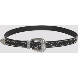 PIECES dame bælte PCARRAN - Black Silver trim - 90