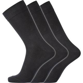 Dovre 3-pak Cotton No-Elastic Socks - Black - Str 45/48