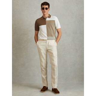 Reiss Delta Ensfarvet Half-Zip Polo-skjortermedium