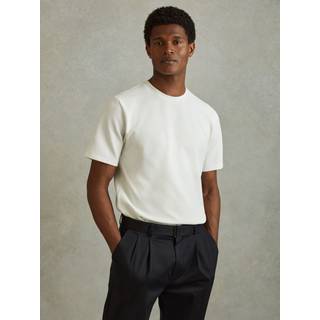 Reiss Reiss Off White Wick Textured Crew-Neck T-Shirt