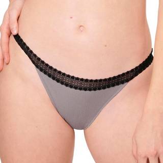 Sloggi 2-pak GO Ribbed Tanga Briefs - Black/Grey - Large * Kampagne *