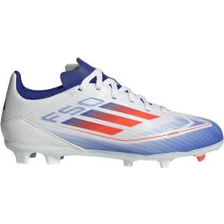 F50 League Firm/Multi-Ground Cleats Kids støvler - Cloud White / Solar Red / Lucid Blue - 35