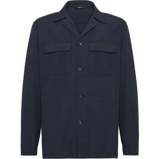 BOGGI MILANO Herren Overshirt blau unifarben
