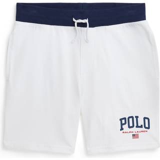 Ralph Lauren Logo Shorts Hvid Logo Cotton Jersey Short White/C7998  Hvid    mand