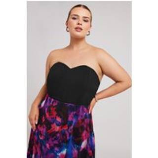 Yours Curve Yours Curve Black Corset Bodysuit