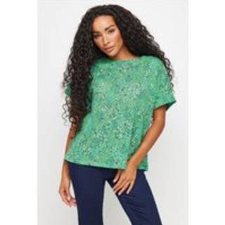 M & Co M & Co Green Petite Printed Blouse