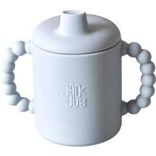 Jack o Juno Bubble Sippy Krus Med Låg - Børnekopper Silikone Glacier Grey - D447GL-O