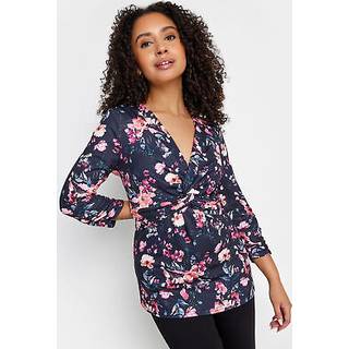 M & Co Petite Blomster Twist Front TopEU 36 Petite (UK 8 P)