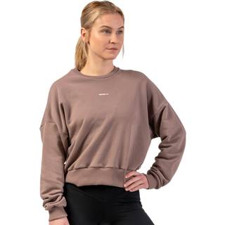 Loose Fit Sweatshirt ''Feeling Good'', brown, xsmall/small