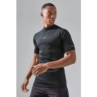 Mens Black Man Active Compression T-shirt