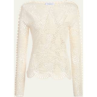 Gabriela Hearst Caps crochet wool and cashmere top - white - S