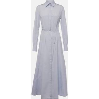 Gabriela Hearst Eugene cotton shirt dress - blue - S