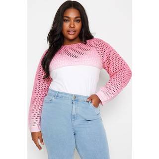 Yours Curve Lyserød Ombre Hæklet ArmvarmerEU 50-52 (UK 22-24)