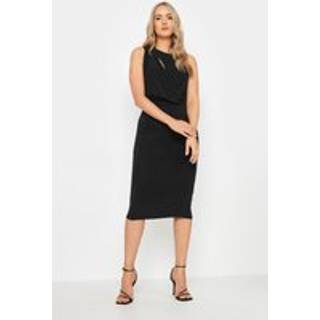 Lts Tall Black Cutout Midi Dress 12 Lts | Tall Women's Black Dresses