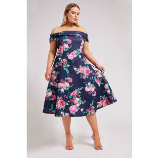 Yours Curve Blomster Bardot Skater KjoleEU 46 (UK 18)