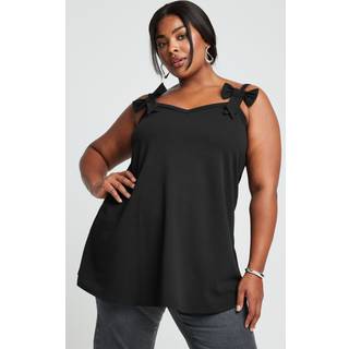 Yours Curve Yours Curve Black Limited Collection Curve Bow Detail Cami Top
