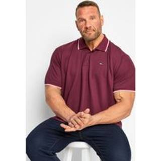 BadRhino Big & Tall BadRhino Big & Tall Red 100% Cotton Tipped Core Polo Shirt 3 Pack